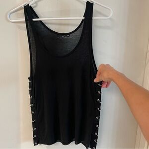 SOLD The Kooples Black Ringed Tank Top S